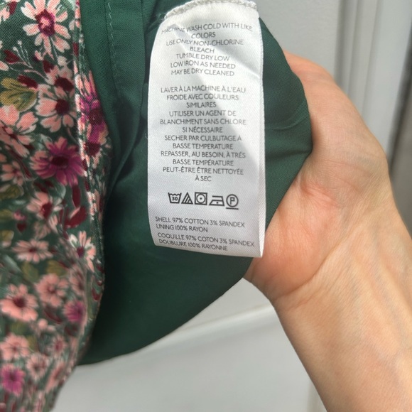 NEW Free People Floral Dress Women XS The Avenue Mini Cottagecore Emerald/pink - Picture 13 of 16